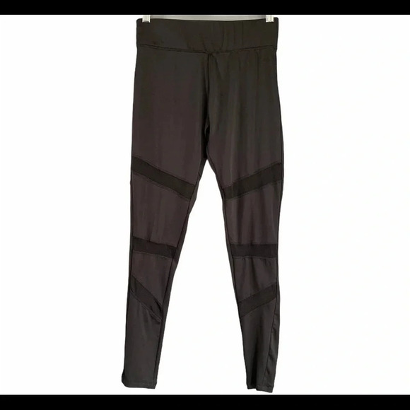 Rocko Sports High Waisted Mesh Athletic Leggings - Picture 1 of 5